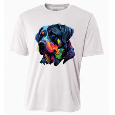 Rottweiler Pop Art Design Funny Rottweiler Cooling Performance Crew T-Shirt