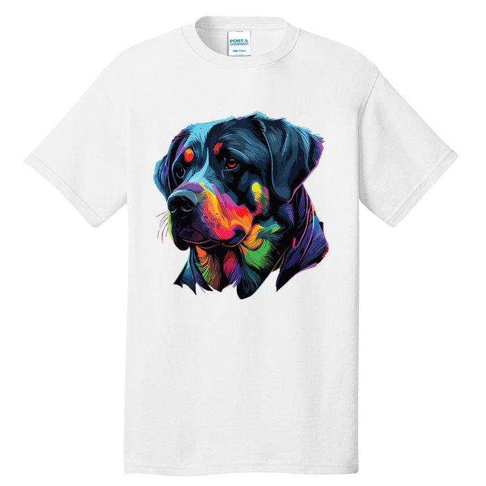 Rottweiler Pop Art Design Funny Rottweiler Tall T-Shirt