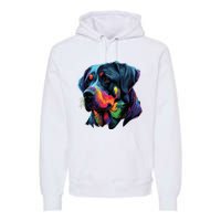 Rottweiler Pop Art Design Funny Rottweiler Premium Hoodie