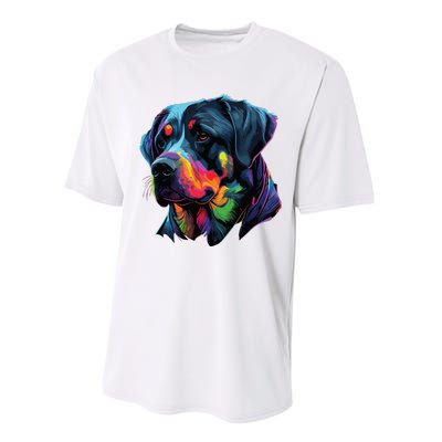 Rottweiler Pop Art Design Funny Rottweiler Performance Sprint T-Shirt