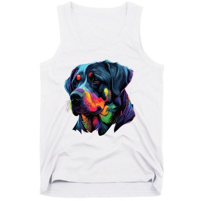 Rottweiler Pop Art Design Funny Rottweiler Tank Top