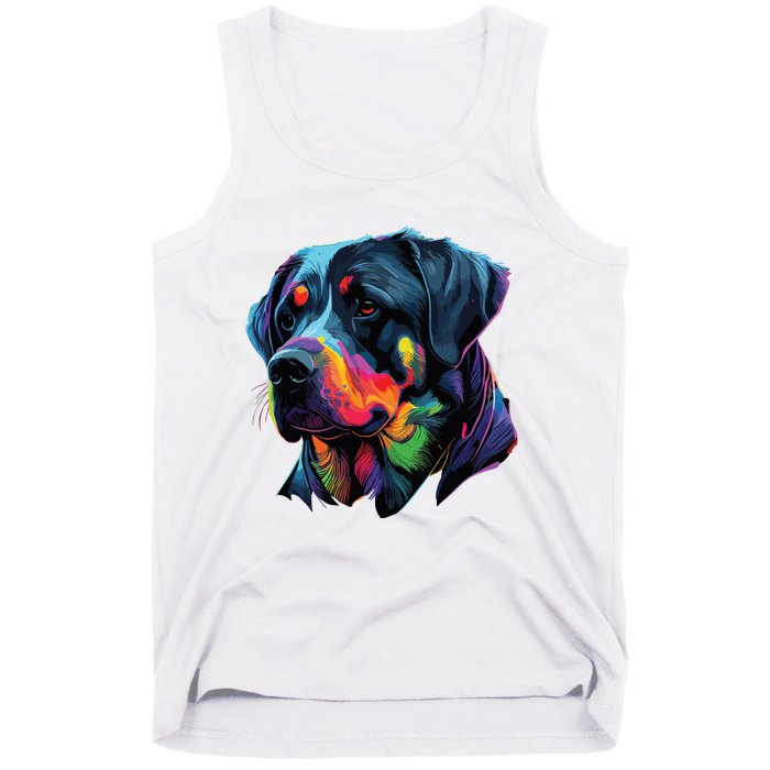 Rottweiler Pop Art Design Funny Rottweiler Tank Top