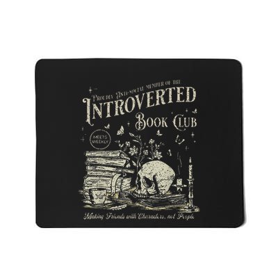 Retro Proud Anti Social Member Of Introverted Book Club Mousepad