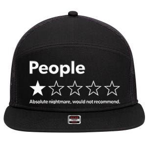 Review People Absolute Nightmare Would Not Recomd 7 Panel Mesh Trucker Snapback Hat