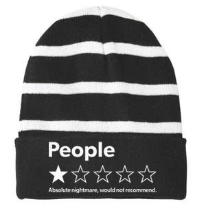 Review People Absolute Nightmare Would Not Recomd Striped Beanie with Solid Band