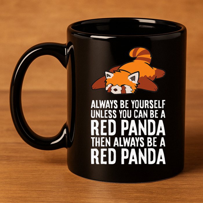 Red Panda Always Be Yourself Unless You Can Be A Red Panda 11oz C Handle Ceramic Mug