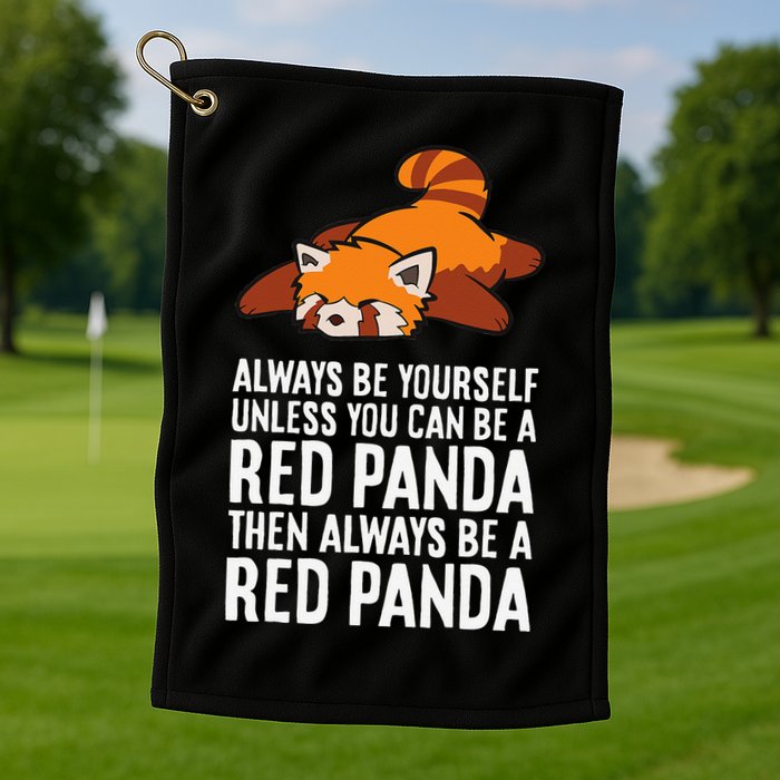Red Panda Always Be Yourself Unless You Can Be A Red Panda Golf Towel