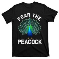 retro Peacock Art For  Colorful Peacock Bird Lover T-Shirt