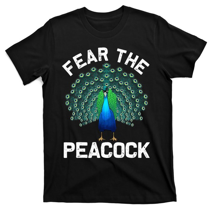 retro Peacock Art For  Colorful Peacock Bird Lover T-Shirt