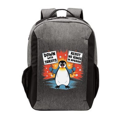 Resist Penguins Activism Funny Penguins Protest Tariffs Vector Backpack
