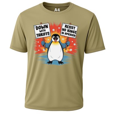 Resist Penguins Activism Funny Penguins Protest Tariffs Performance Shirt