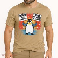 Resist Penguins Activism Funny Penguins Protest Tariffs Performance Shirt