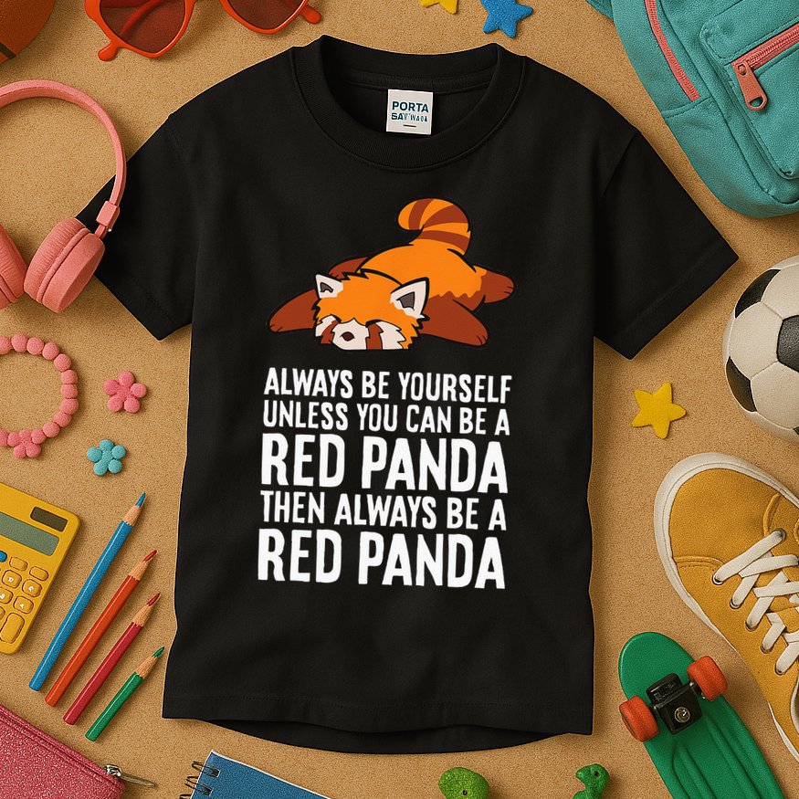 Red Panda Always Be Yourself Unless You Can Be A Red Panda Kids T-Shirt