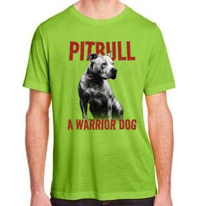 Realistic Pitbull A Warrior Dog Adult ChromaSoft Performance T-Shirt