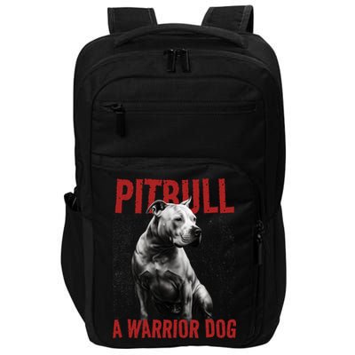Realistic Pitbull A Warrior Dog Impact Tech Backpack