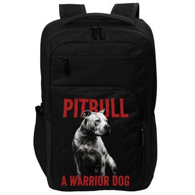 Realistic Pitbull A Warrior Dog Impact Tech Backpack