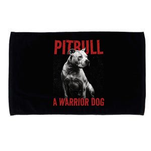 Realistic Pitbull A Warrior Dog Microfiber Hand Towel