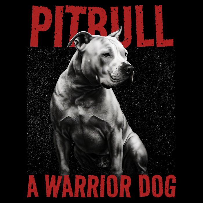 Realistic Pitbull A Warrior Dog Zip Tote Bag
