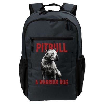 Realistic Pitbull A Warrior Dog Daily Commute Backpack