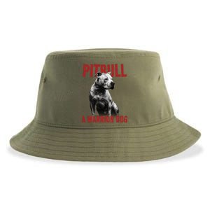 Realistic Pitbull A Warrior Dog Sustainable Bucket Hat