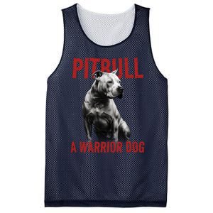 Realistic Pitbull A Warrior Dog Mesh Reversible Basketball Jersey Tank