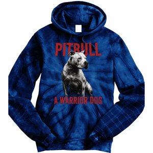 Realistic Pitbull A Warrior Dog Tie Dye Hoodie