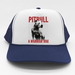 Realistic Pitbull A Warrior Dog Trucker Hat