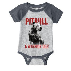 Realistic Pitbull A Warrior Dog Infant Baby Jersey Bodysuit