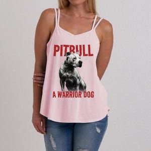 Realistic Pitbull A Warrior Dog Women's Strappy Tank