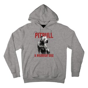 Realistic Pitbull A Warrior Dog Hoodie