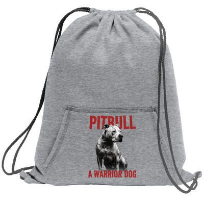 Realistic Pitbull A Warrior Dog Sweatshirt Cinch Pack Bag