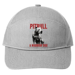 Realistic Pitbull A Warrior Dog 7-Panel Snapback Hat