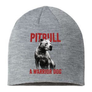 Realistic Pitbull A Warrior Dog Sustainable Beanie