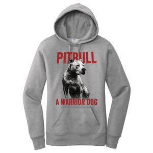 Realistic Pitbull A Warrior Dog Women's Pullover Hoodie