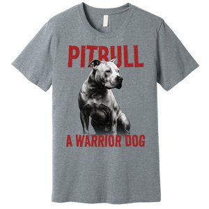 Realistic Pitbull A Warrior Dog Premium T-Shirt