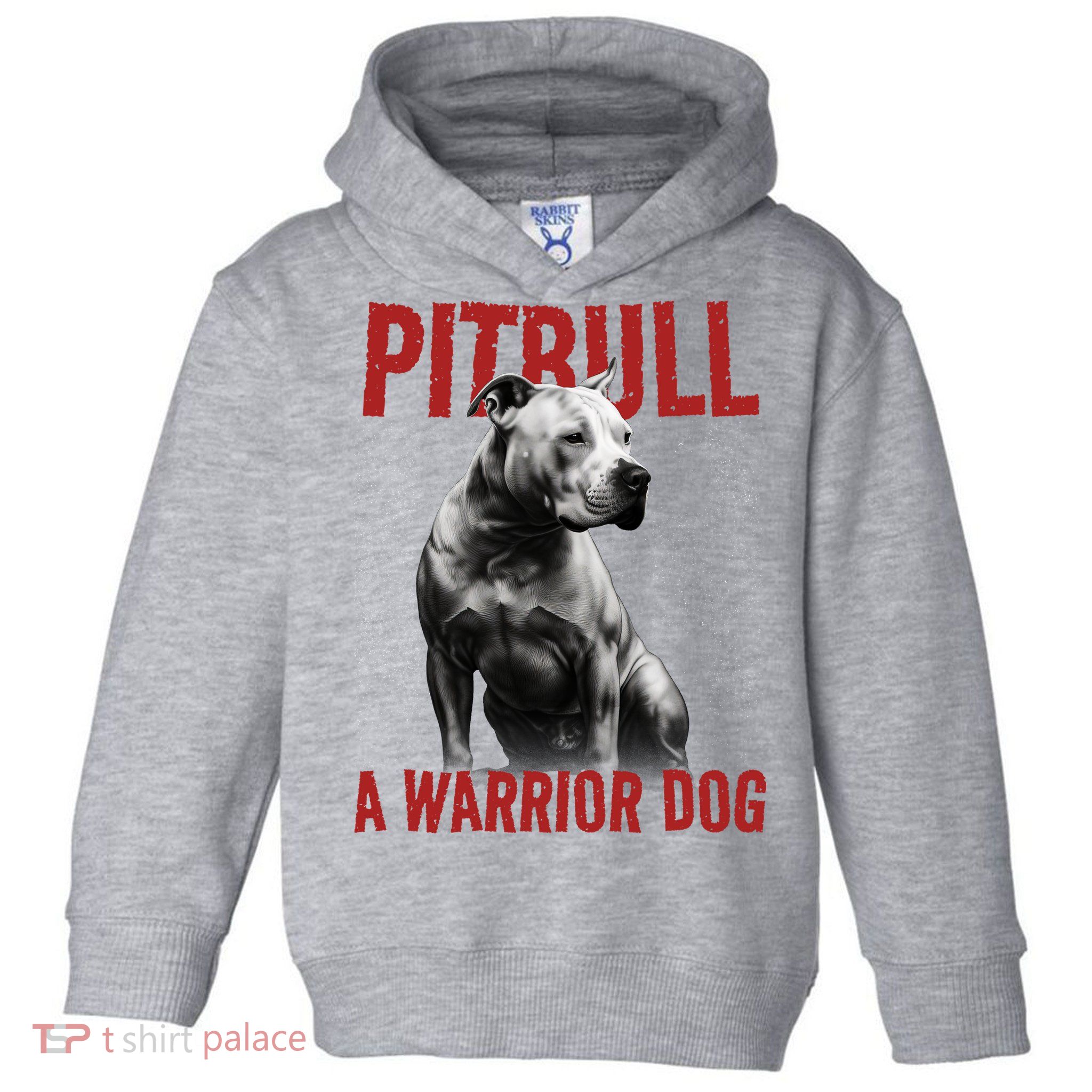 Realistic Pitbull A Warrior Dog Toddler Hoodie