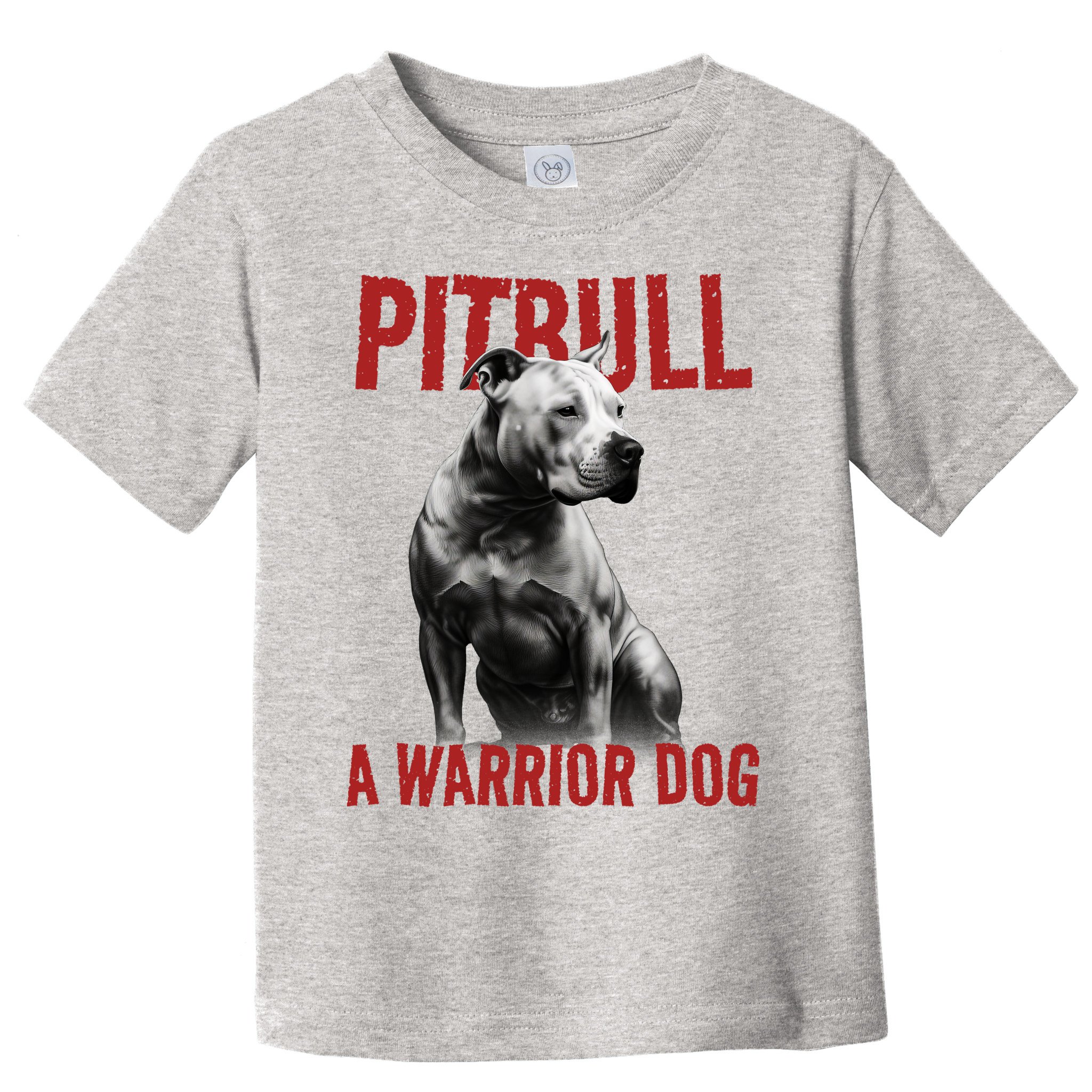 Realistic Pitbull A Warrior Dog Toddler T-Shirt