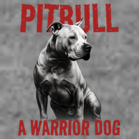 Realistic Pitbull A Warrior Dog Toddler T-Shirt