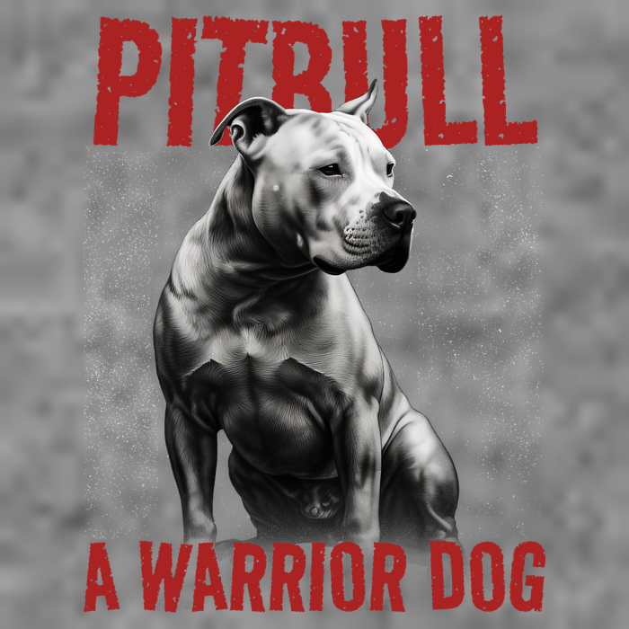 Realistic Pitbull A Warrior Dog Toddler T-Shirt