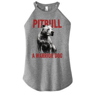 Realistic Pitbull A Warrior Dog Women’s Perfect Tri Rocker Tank