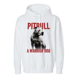 Realistic Pitbull A Warrior Dog Garment-Dyed Fleece Hoodie