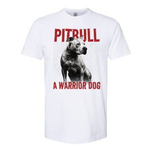 Realistic Pitbull A Warrior Dog Softstyle CVC T-Shirt