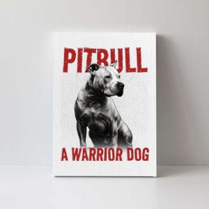 Realistic Pitbull A Warrior Dog Canvas