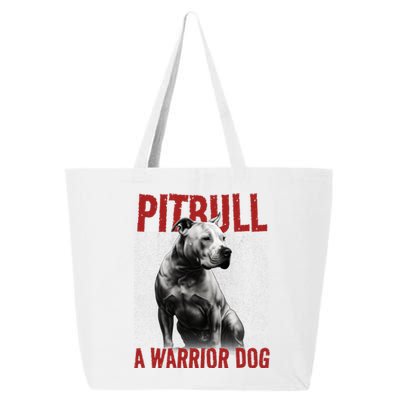 Realistic Pitbull A Warrior Dog 25L Jumbo Tote