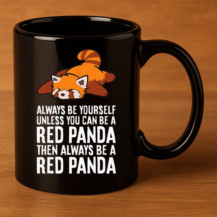 Red Panda Always Be Yourself Unless You Can Be A Red Panda 11oz C Handle Ceramic Mug