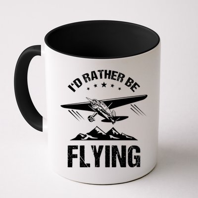 Retro Pilot Aviation ID Rather Be Flying Plane Gift Pilot Gift Mug