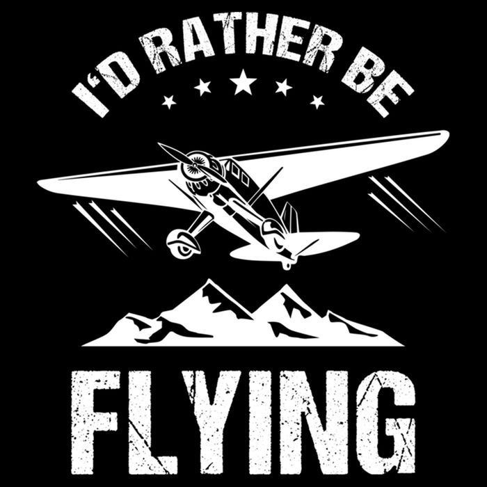 Retro Pilot Aviation ID Rather Be Flying Plane Gift Pilot Gift Drawstring Bag