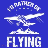 Retro Pilot Aviation ID Rather Be Flying Plane Gift Pilot Gift T-Shirt