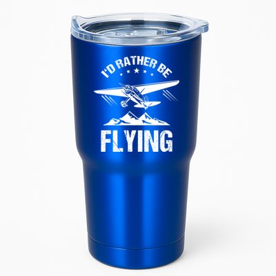 Retro Pilot Aviation ID Rather Be Flying Plane Gift Pilot Gift Tumbler