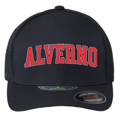 Retro Personalized Alverno Name Vintage Arch Women Flexfit Unipanel Trucker Cap